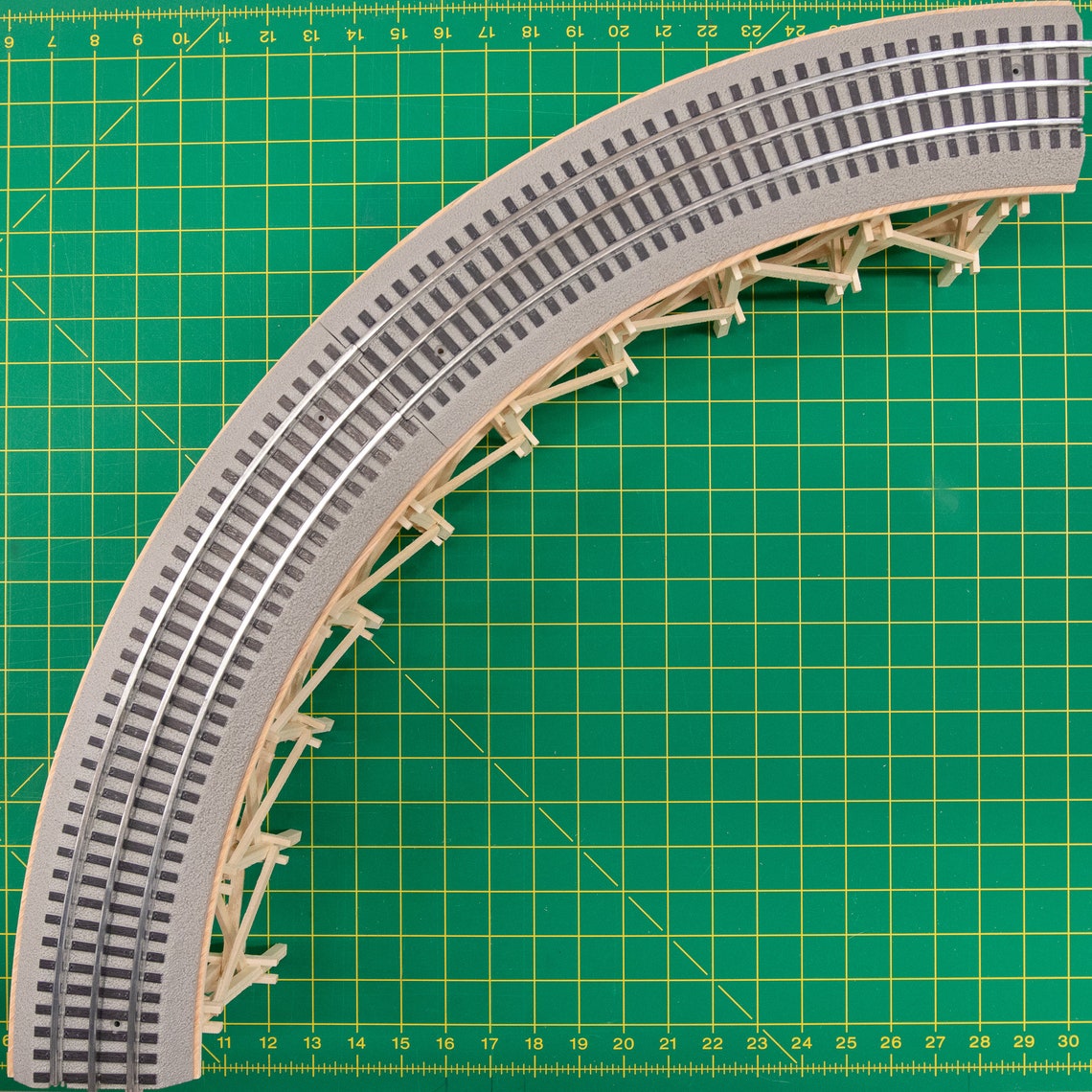 O Gauge Model Railroad Curved Train Trestle Bridge for Lionel Etsy