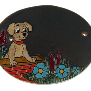 Ceramic sign door sign dog on the wall image 2