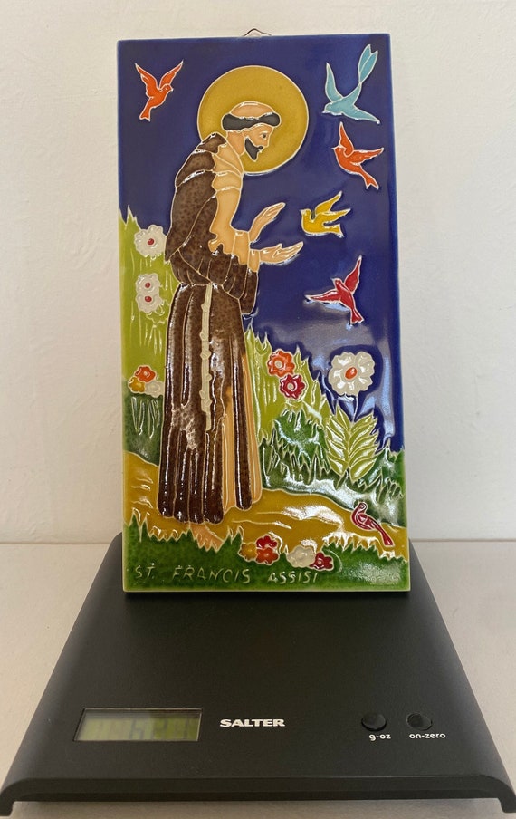 Vibrant Vintage Creazioni Luciano Rectangular St Francis of Assisi
