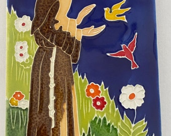 Vibrant Vintage Creazioni Luciano Rectangular St Francis of Assisi