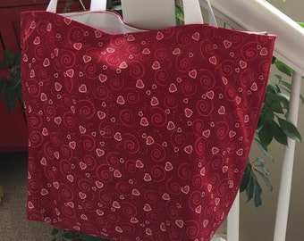 Valentines Day Tote in Red