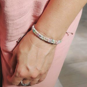 natural fiber thin hand woven bracelet, adjustable colorful boho fabric bracelet, linen best friend bracelet, summer festival essentials