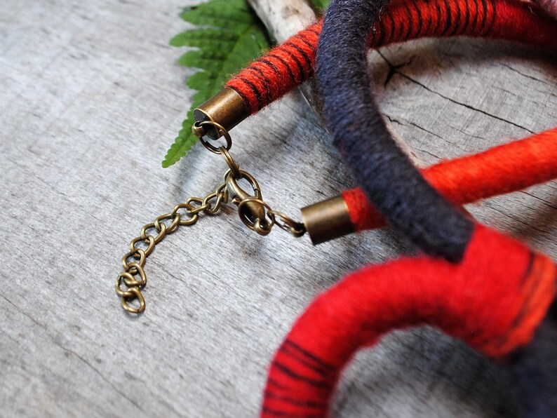 middle long ethnic necklace tribal african necklace with circle pendant yarn native jewelry statement hoop pendant necklace