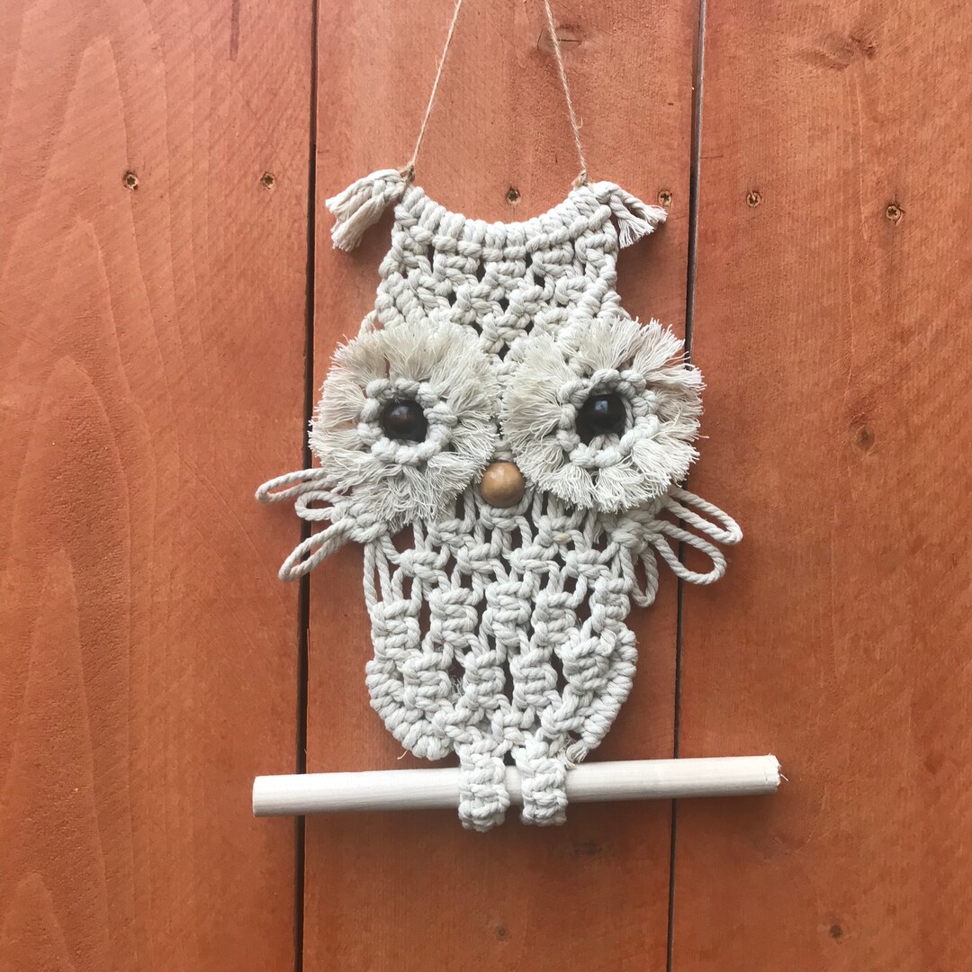 Macrame Owl Boho Inspired Home Decor Unique Handmade - Etsy