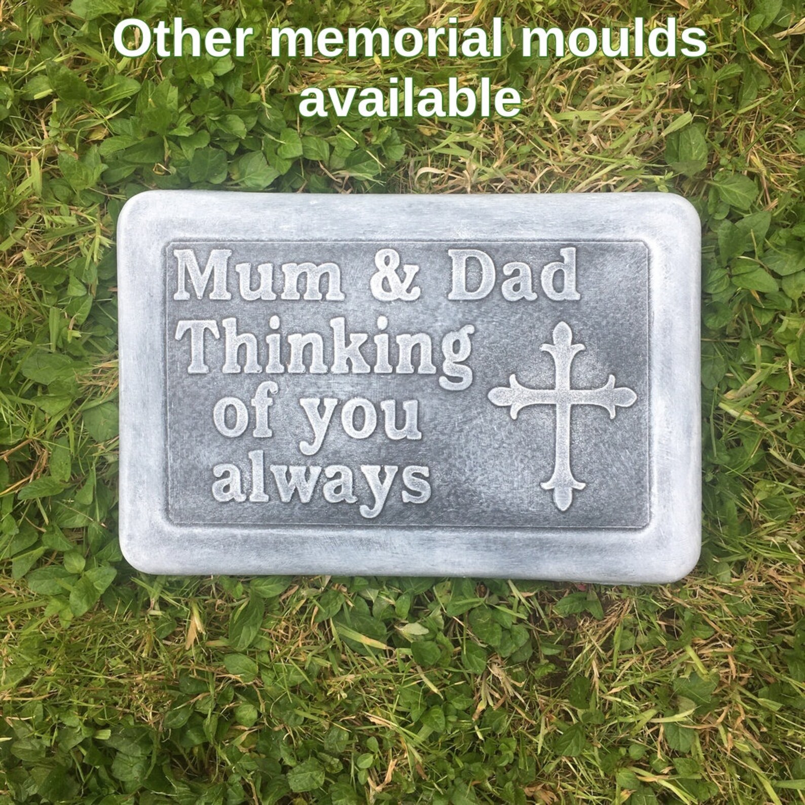 Concrete memorial grave marker mum & dad mould not latex Etsy