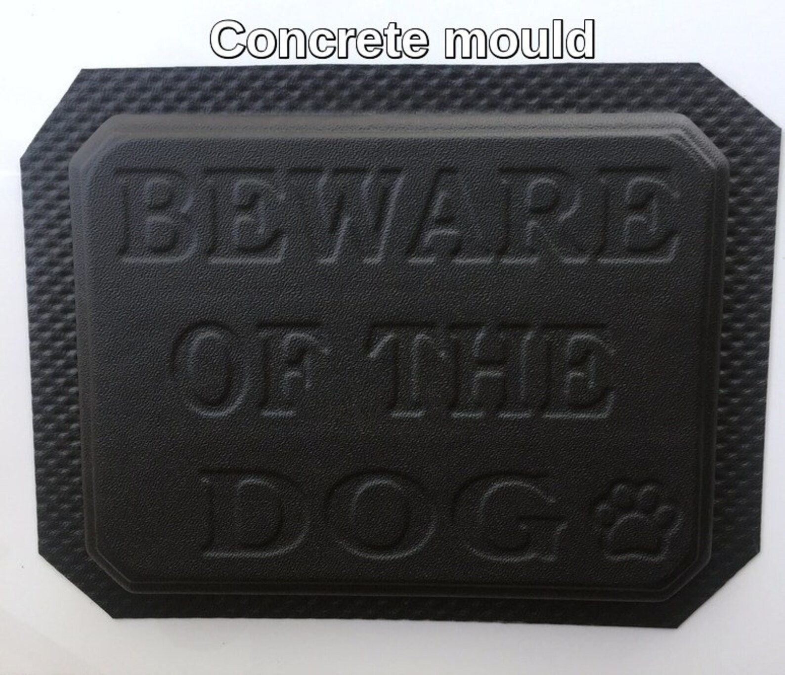 Concrete plaster plaque mould mold beware of the dog concrete | Etsy