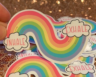 Anxiety Grounding Tracing Rainbow Sticker