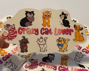 Crazy Cat Lover Disney Inspired Decal