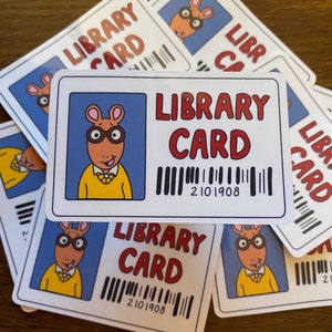 Library Card Sticker / Arthur Inspired Sticker