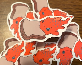 Small Pudge and Sandwich Sticker / Lilo and Stitch Inspired