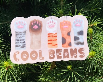 Cool Beans Cat Paw Sticker