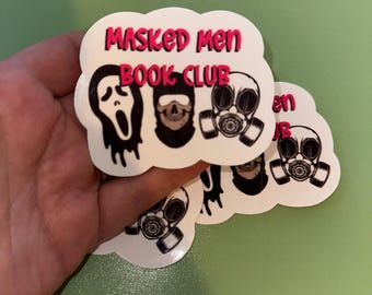Masked Men Book Club Die Cut Sticker