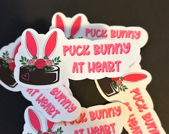 Puck Bunny at Heart Hockey Romance Sticker