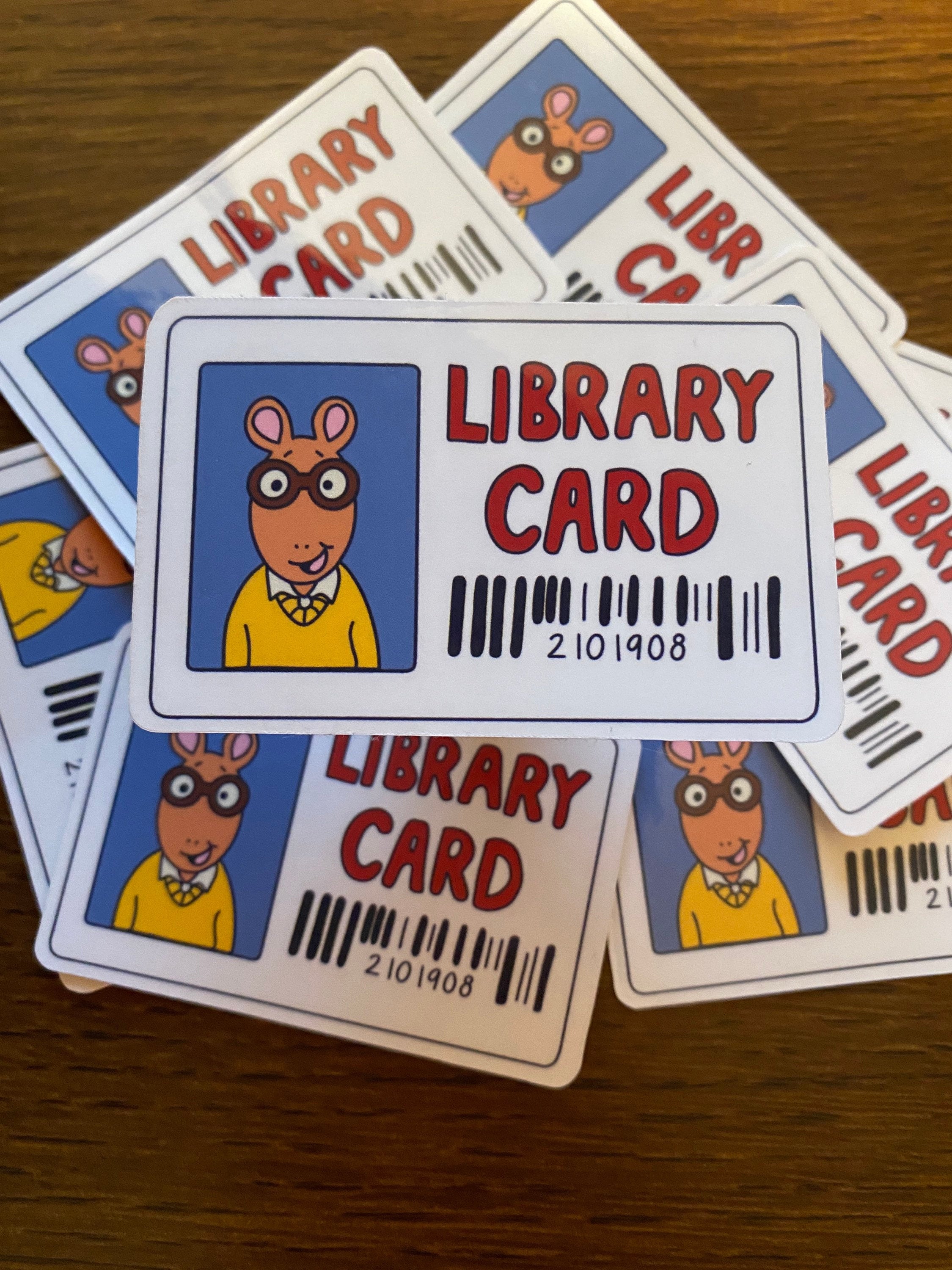 Library Card Stickers for Sale