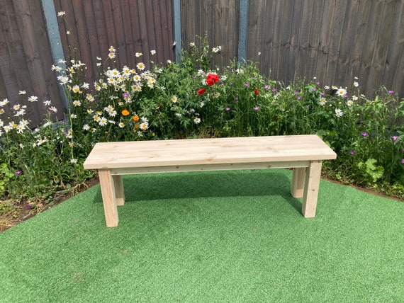 Garden Bench Sanded unfinished and Ready for Painting and Staining waxing Solid Wood Made From Sustainably Sourced Timber. Etsy