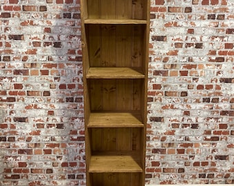 180 cm Handmade Rustic 5 Bay Bookcase