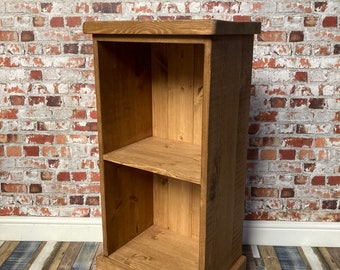 Handmade Rustic 2 Bay Bookcase 90cm