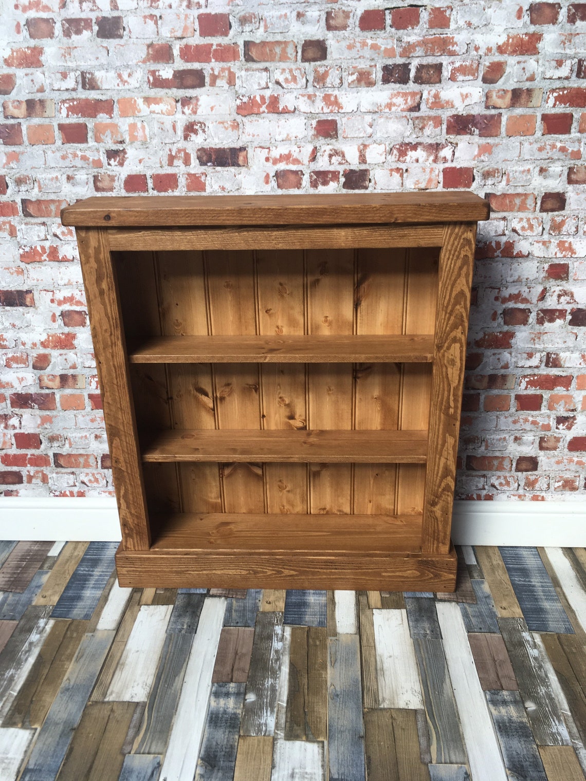 Handmade Rustic Bookcase Etsy UK