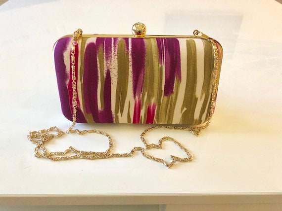 Gold Velvet Zardosi Metal Box clutch Sling bag Zardosi embroidered, Bag  purse, zardozi Hand Work Handbag Women's Purse