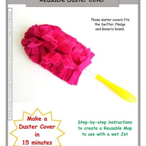 Reusable Duster Cover SEWING PATTERN PDF, Learn how to make Reusable Duster Covers in 15 minutes.