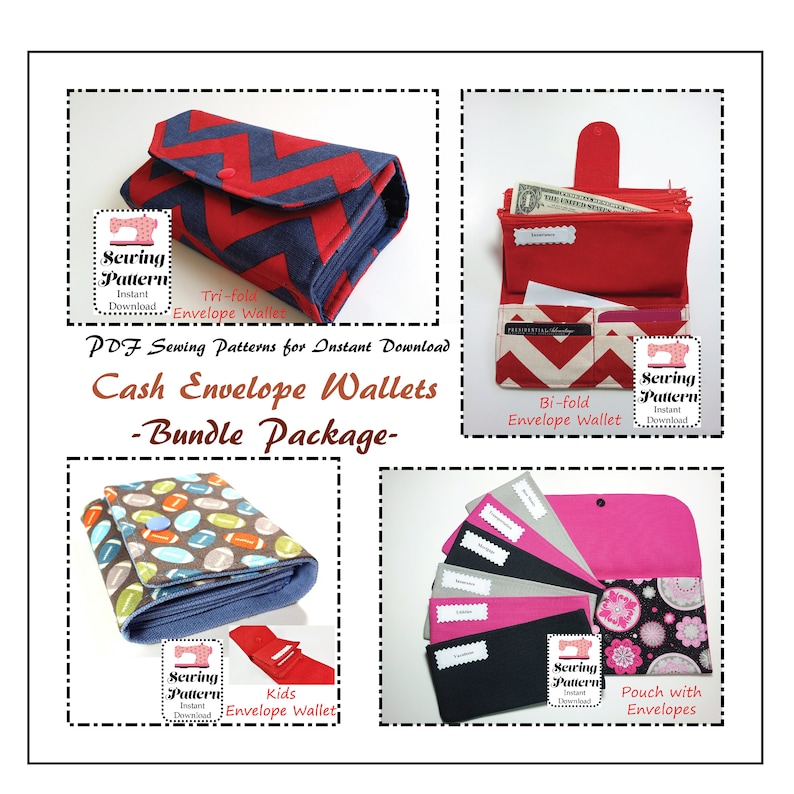 Cash Envelope Wallet BUNDLE Pack SEWING PATTERN Cash Budget Etsy