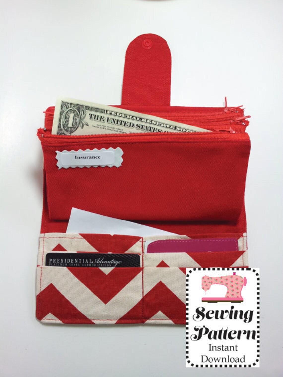 Cash Envelope Wallet SEWING PATTERN PDF Cash Budget Wallet Etsy Canada
