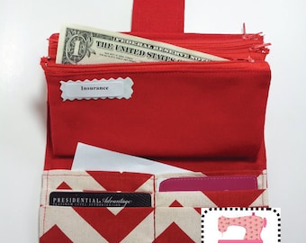 Cash Envelope Wallet SEWING PATTERN PDF, Cash Budget Wallet, Cash Budget System, Bifold Wallet, Woman Wallet, Financial System
