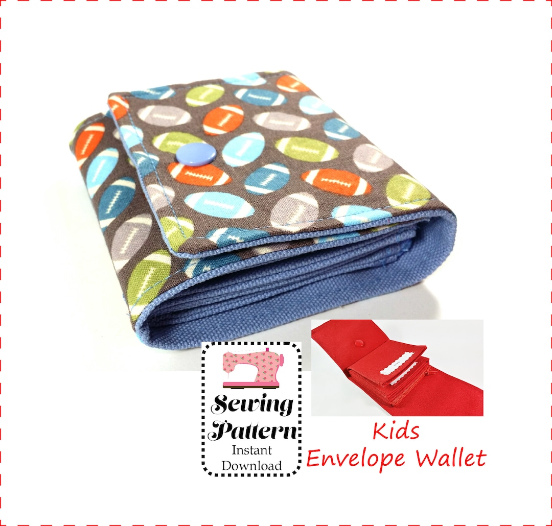 Kids Cash Envelope Wallet Sewing Pattern PDF, Cash Budget System Wallet