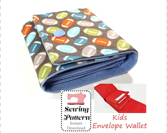 Kids Cash Envelope Wallet Sewing Pattern PDF, Cash Budget System Wallet , Give Save Spend, Kids Wallet- NO PRINTER required
