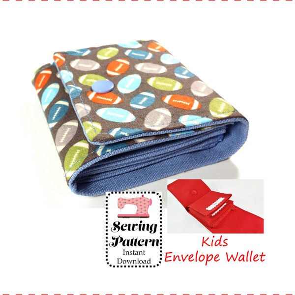 Kids Cash Envelope Wallet Sewing Pattern PDF, Cash Budget System Wallet , Give Save Spend, Kids Wallet- NO PRINTER required