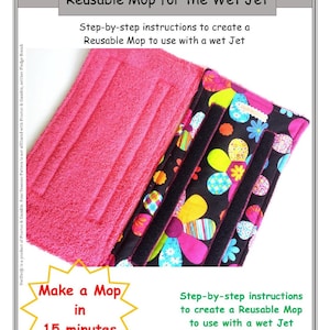 Lernen Sie, wie man wiederverwendbare Mopppads herstellt, NÄHMUSTER PDF-Tutorial