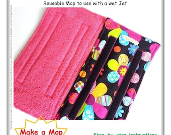 Learn how to make Reusable Mop Pads, SEWING PATTERN PDF Tutorial