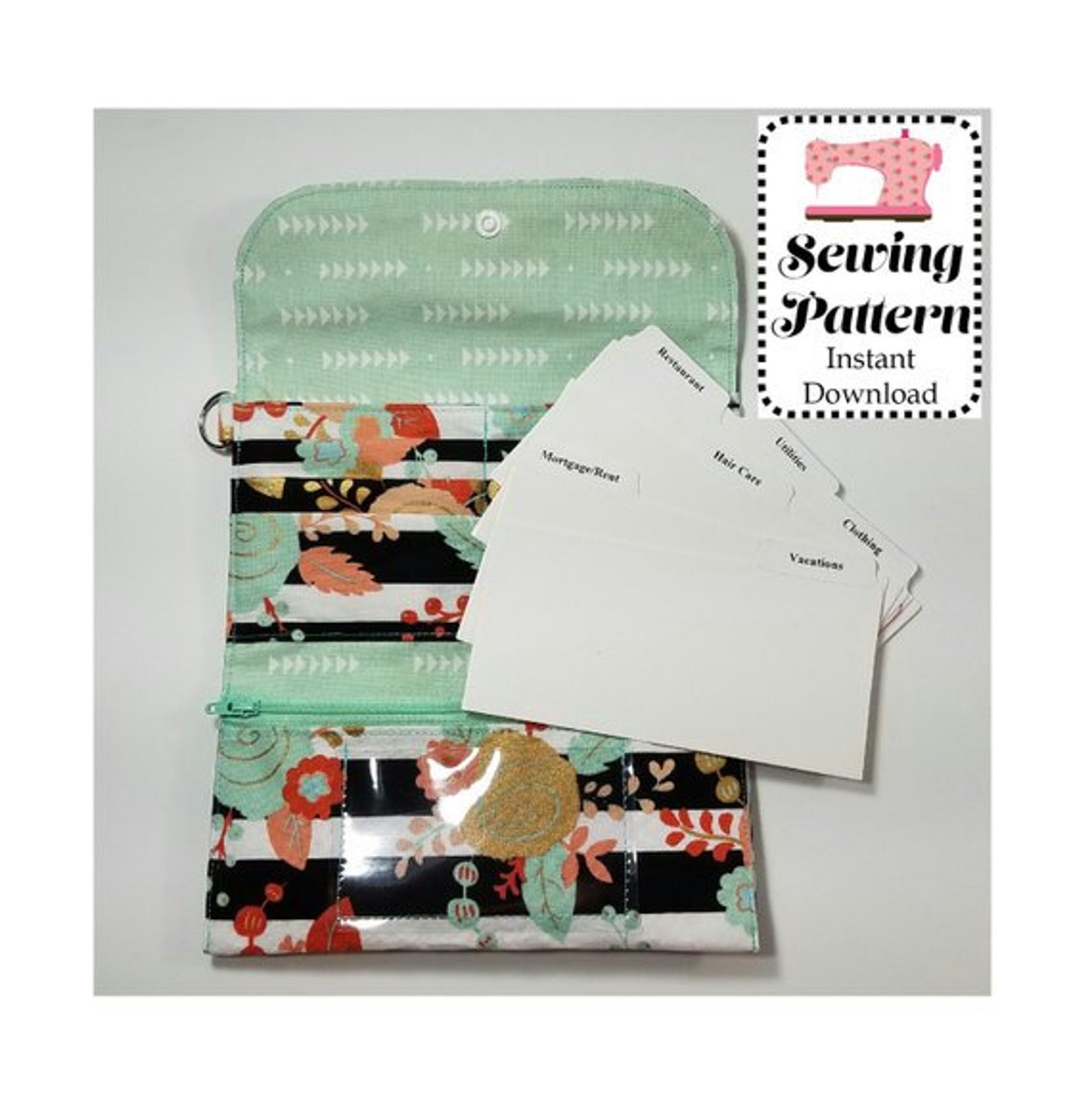 Envelope Wallet Pattern Wallet SEWING PATTERN PDF, Budget System, Cash Envelope Wallet, Wallet ...