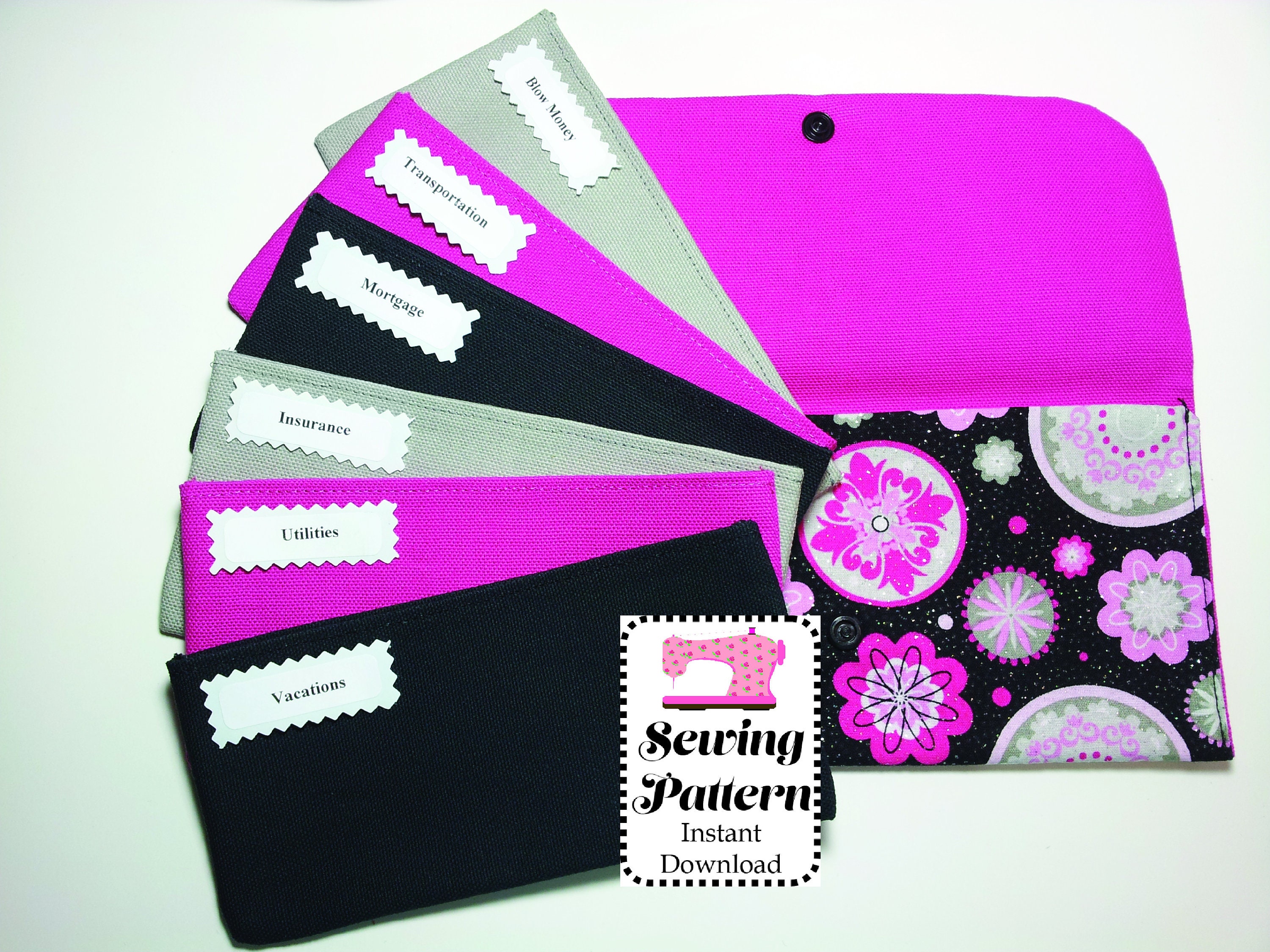 Budget Pattern Cash Budget System SEWING PATTERN PDF, Cash Budget Wallet, Cash ...