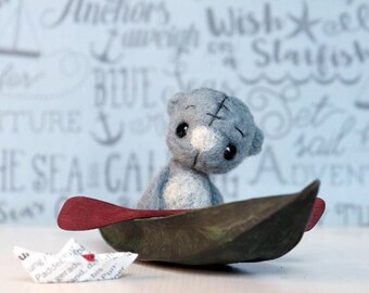 AHOY - needlefelted artist bear by little van engel (littleengelbears)