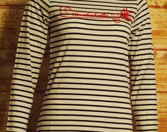 Long sleeve Shirt "Rockabella stripes Blue"