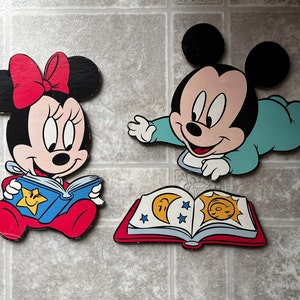 Decoração de parede de leitura MCM Mickey e Minnie Mouse