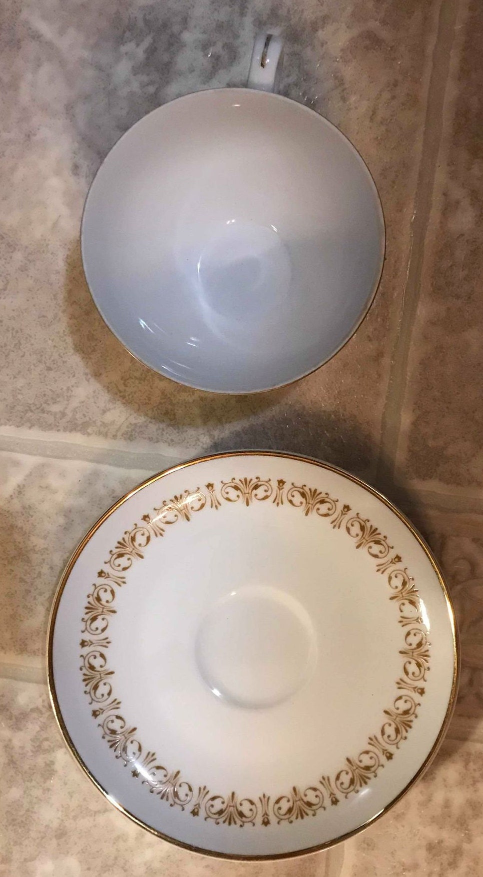 Sheffield Fine China Japan Imperial Gold 504 Cup and Saucer