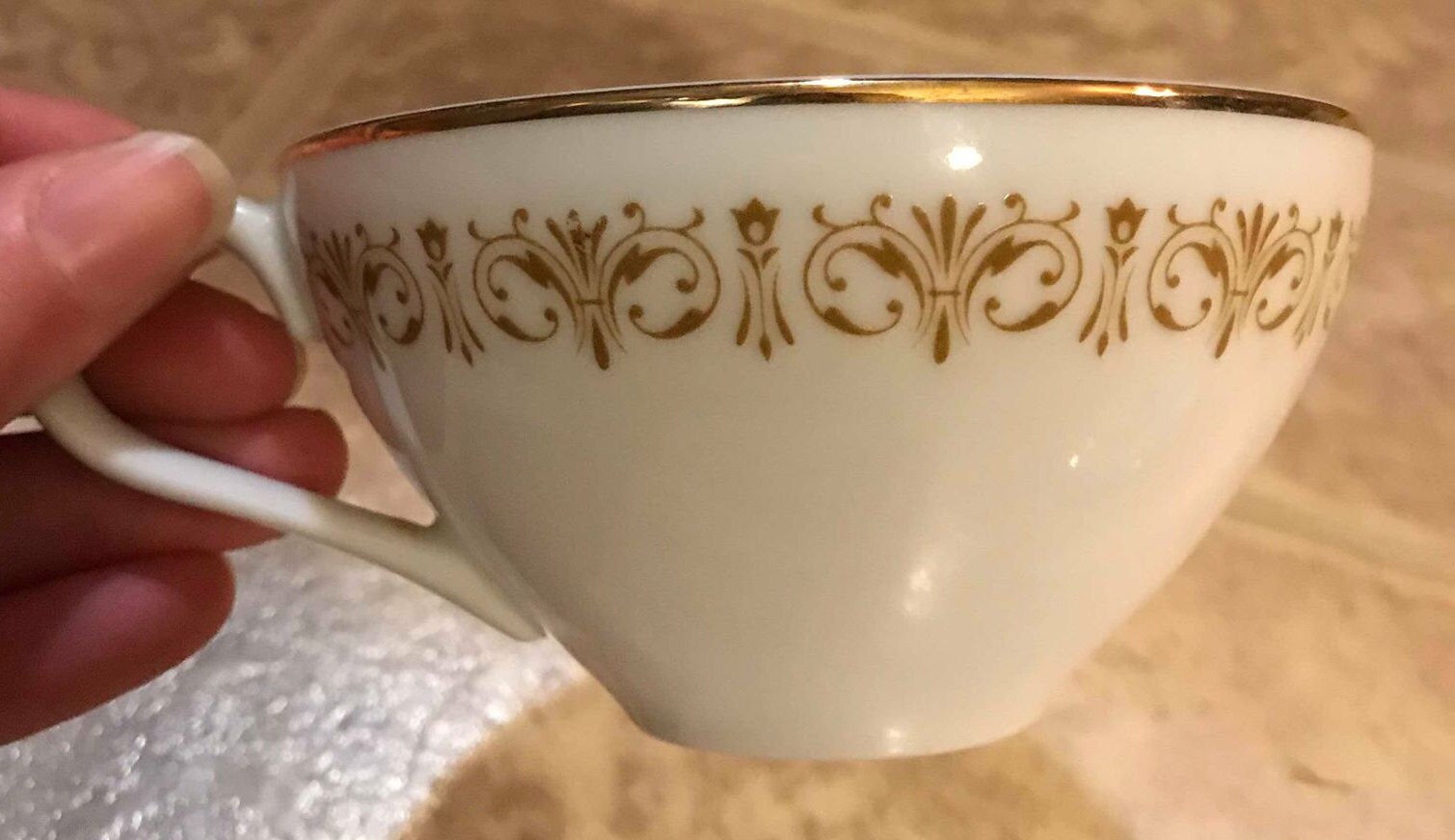 金色の食器 VTG NORITAKE Mayfield Cups And Saucers Set Of 4 Each Gold