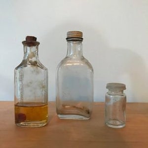 3 Small Antique Bottles