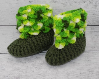 Baby Booties Crocodile Stitch Crochet Baby Shoes