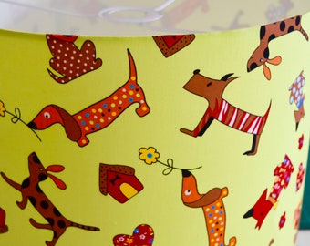 Dog party/ lampshade 34 cm/23 cm