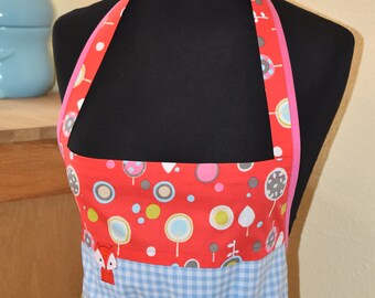 Cooking fox in light blue - cooking apron