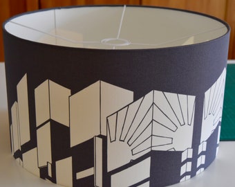 Anthracite/white - lampshade 45 cm/23 cm