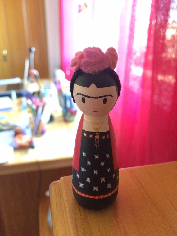frida kahlo wooden doll