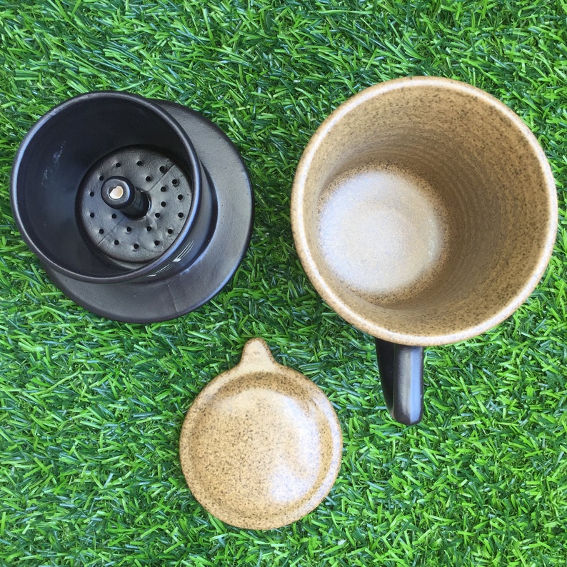 Modern Handmade Individual Ceramic Coffee Press and Drip Etsy