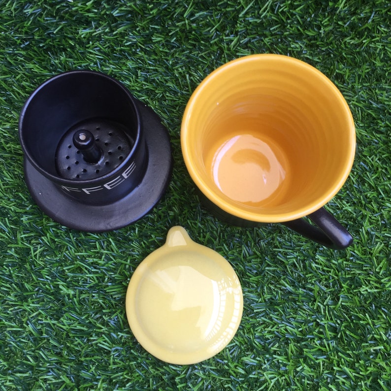 Modern Handmade Individual Ceramic Coffee Press and Drip Etsy