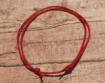 Red String Cord Adjustable Christmas Bracelet, Anklet, Simple, Plain, Men, Women,Gift For Him, For Her,Favours,Wish,Meaning,Love,Friendship