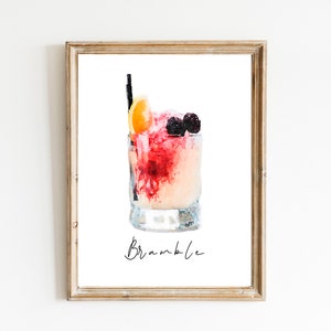 Bramble Watercolor Print, Digital Print