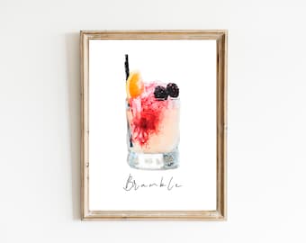 Bramble Watercolor Print, Digital Print, Instant Download